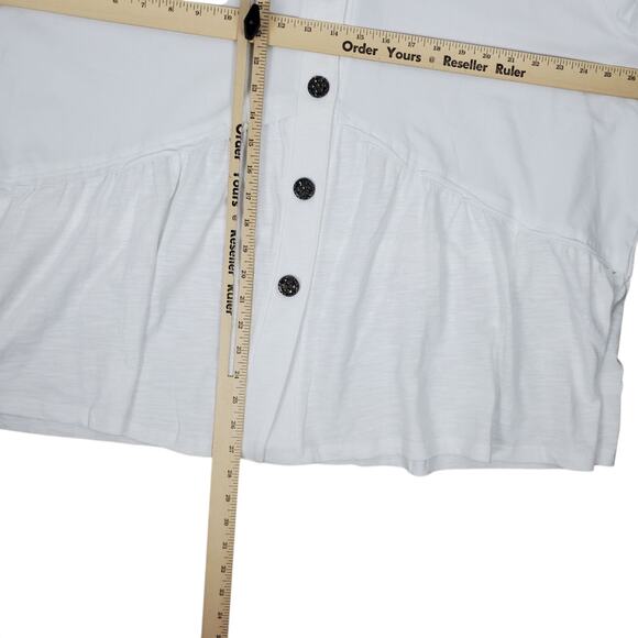 NEW Neon Buddha Entranced Jacket Top Plus Size 3X White 3/4 Sleeve Cotton V-neck - Picture 14 of 14